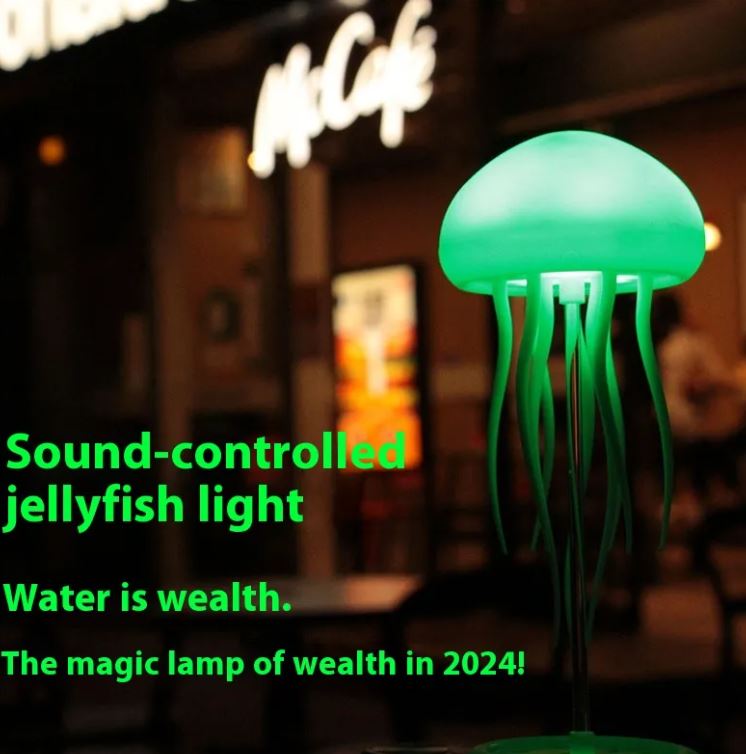 Jellyfish Mood Lamp LED Jellyfish Night Light Portable Jellyfish Lamp Jellyfish Decorations Smart Table Lamp For Bedside Desk
